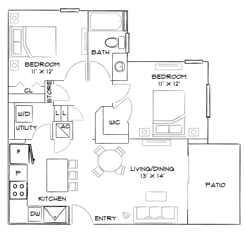 Oceanside Lantana - Lantana, FL - Furnished Diagram