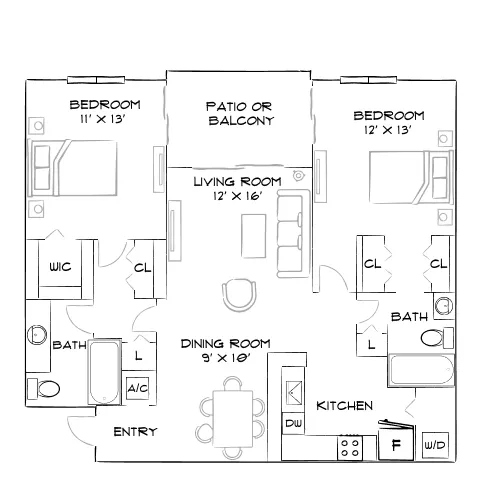 West Boynton - Boynton Beach, FL - Furnished Diagram