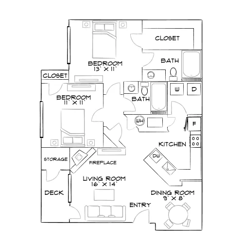 Oak Trail at Cherry Creek - Denver, CO - Furnished Diagram
