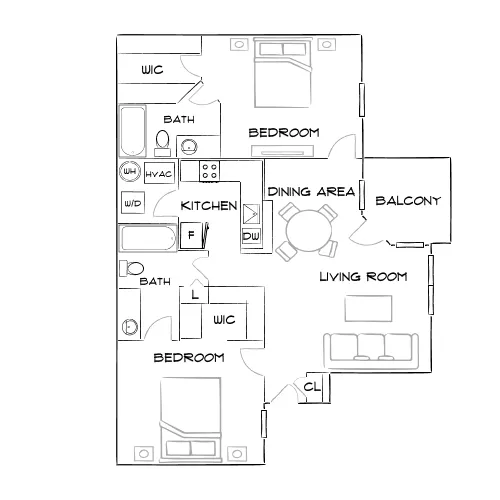 Solis at Flamingo - Las Vegas, NV - Furnished Diagram