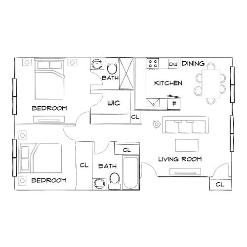 Park Apartments - Escondido, CA - Furnished Diagram