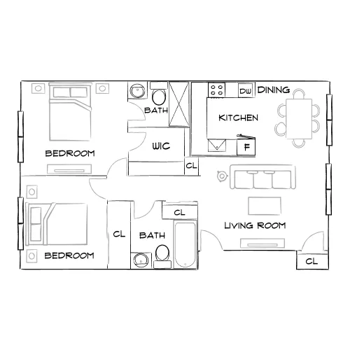 Park Apartments - Escondido, CA - Furnished Diagram