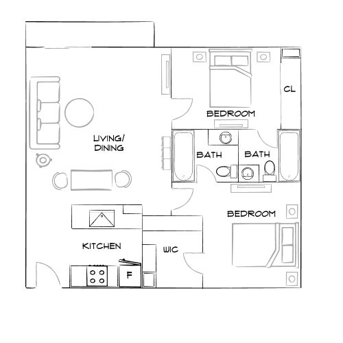 Bay Apartments - San Diego, CA - Furnished Diagram