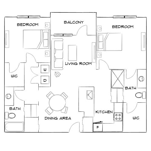 Adara Alexander Place - Raleigh, NC - Furnished Diagram