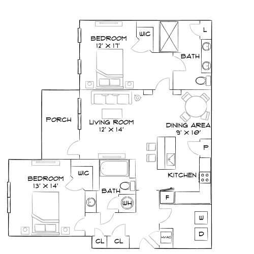 Villages at McCullers Walk - Raleigh, NC - Furnished Diagram