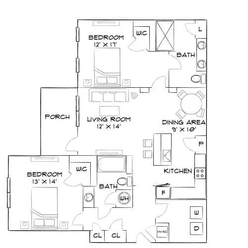 Villages at McCullers Walk - Raleigh, NC - Furnished Diagram