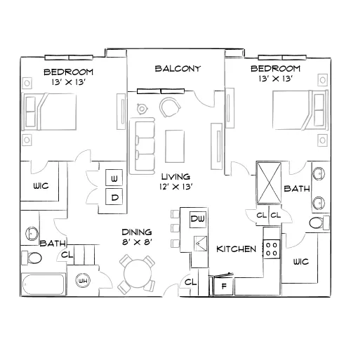 Sire Wellington - Haslet, TX - Furnished Diagram