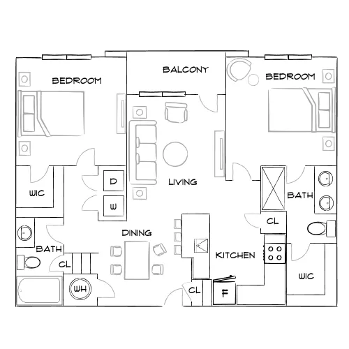Solay Fort Worth - Fort Worth, TX - Furnished Diagram
