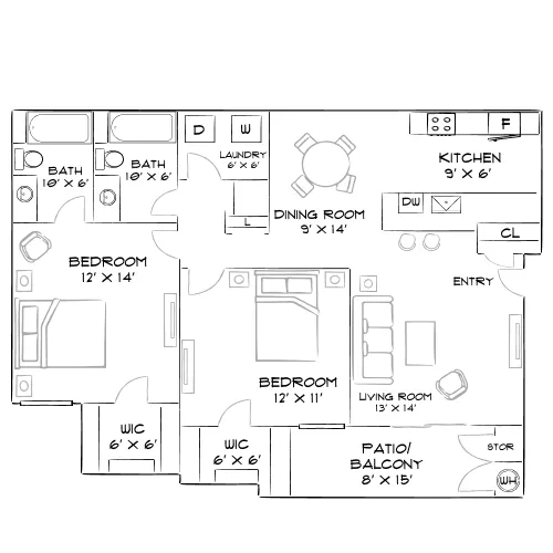 Solitude at Centennial - Las Vegas, NV - Furnished Diagram