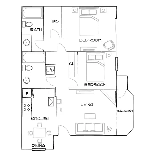 Capri - Las Vegas, NV - Furnished Diagram