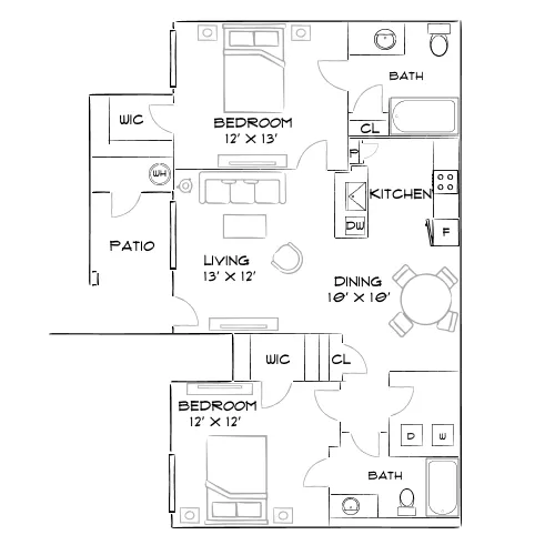 SW - Las Vegas, NV - Furnished Diagram