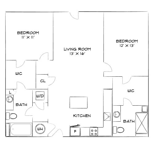 Design 2A floor plan