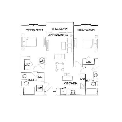 Eterno Pompano Beach - Pompano Beach, FL - Furnished Diagram
