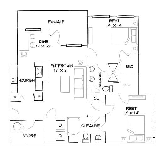 Villages at Pecan Grove - Holly Springs, NC - Furnished Diagram