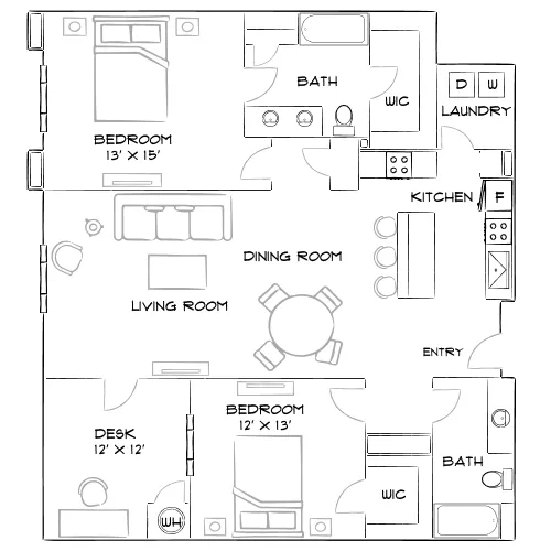 Vue at Centennial - Las Vegas, NV - Furnished Diagram