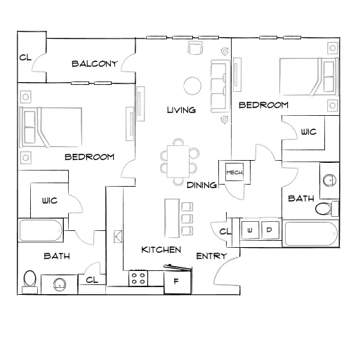 The Lodge at Hidden River - Tampa, FL - Furnished Diagram