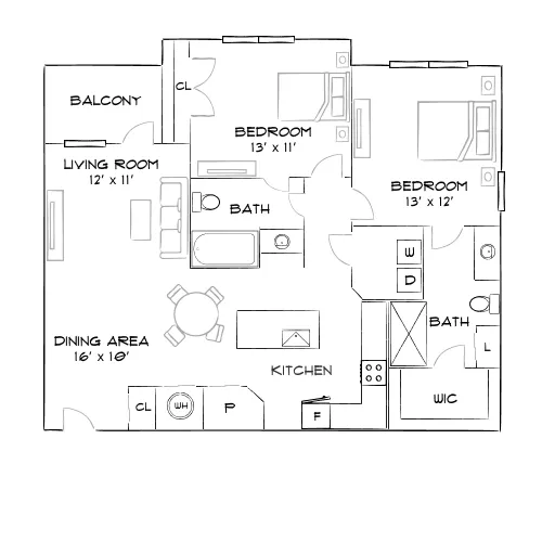 Cue - Jacksonville, FL - Furnished Diagram