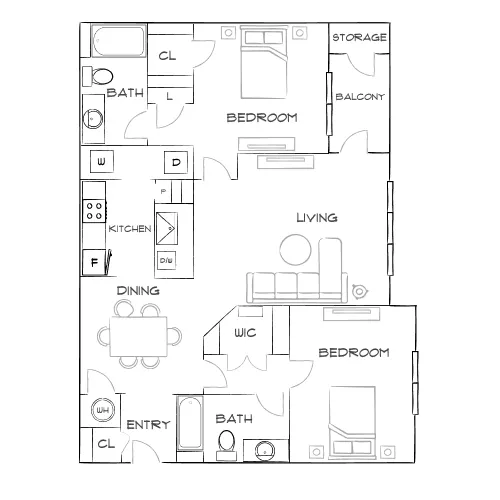 Creekside Vista - Decatur, GA - Furnished Diagram