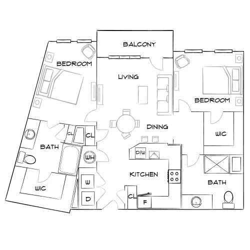 Overton Rise - Atlanta, GA - Furnished Diagram