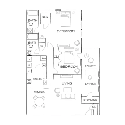 83 Reserve - Roswell, GA - Furnished Diagram