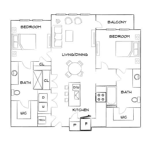 The Ellison - Kennesaw, GA - Furnished Diagram