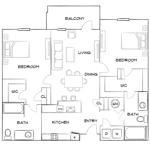 Addison at South Tryon - Charlotte, NC - Furnished Diagram
