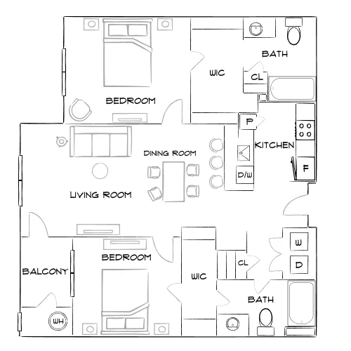 Wesley Village - Charlotte, NC - Furnished Diagram