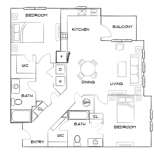 The Anson - Nashville, TN - Furnished Diagram