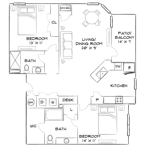 Citigate - Jacksonville, FL - Furnished Diagram