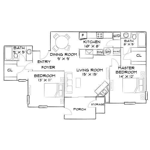 Broadleaf at Holcomb - Alpharetta, GA - Furnished Diagram