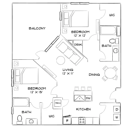 Sands Parc - Daytona Beach, FL - Furnished Diagram