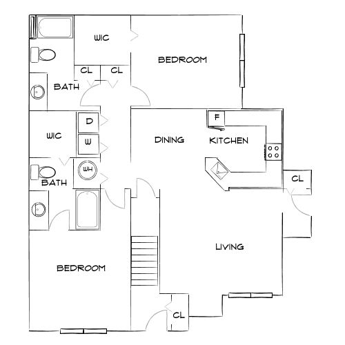 Design 2B floor plan