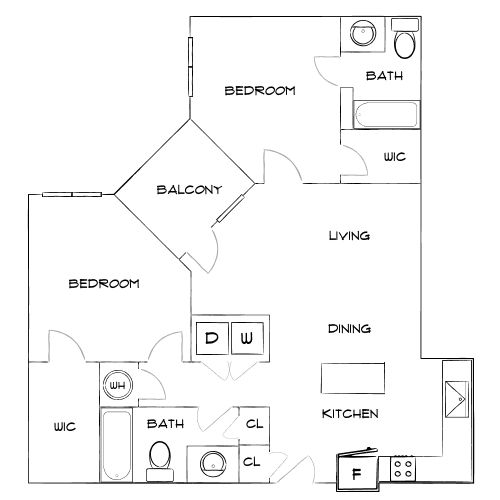 Design 2B floor plan