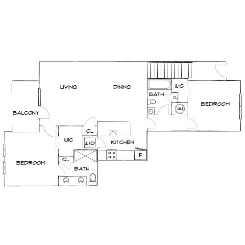 Design 2B floor plan