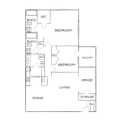 Design 2B Premier floor plan