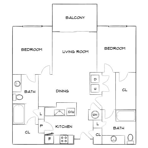 Design 2B floor plan