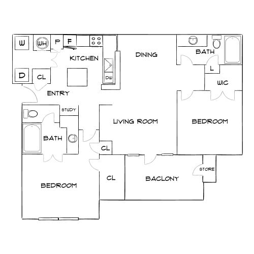 Design 2B floor plan