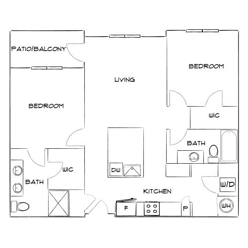 Design 2B floor plan