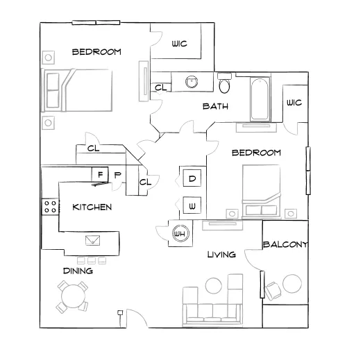 Verandahs of Brighton Bay - St. Petersburg, FL - Furnished Diagram