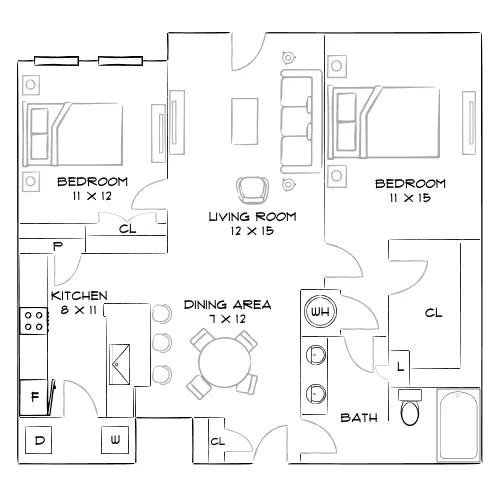 The Hartley - Atlanta, GA - Furnished Diagram