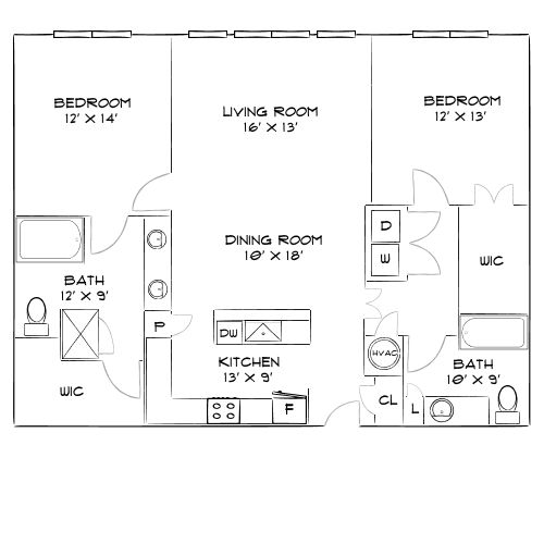 Design 2B20 floor plan