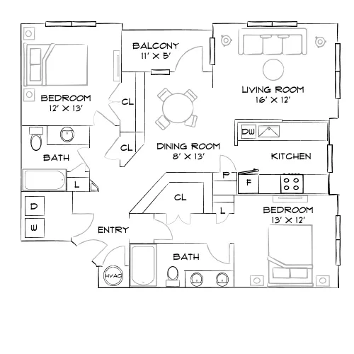 Farrington Midtown - Atlanta, GA - Furnished Diagram