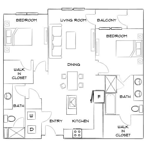 Covell on the Promenade - Westminster, CO - Furnished Diagram