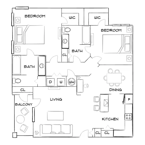 Verandahs of Brighton Bay - St. Petersburg, FL - Furnished Diagram