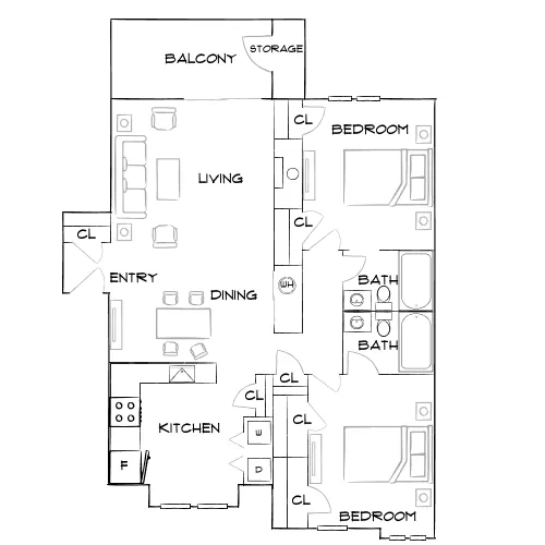 The Addison at Sandy Springs - Sandy Springs, GA - Furnished Diagram