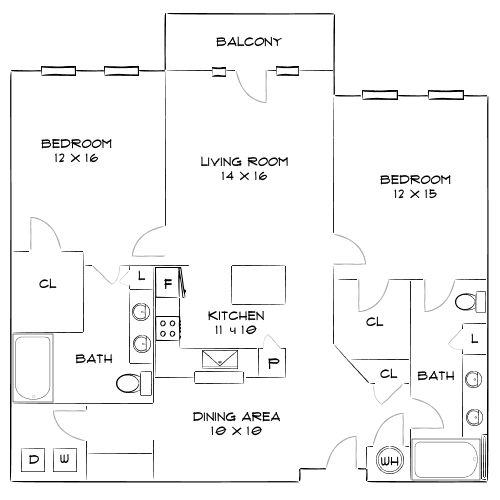 Design 2B20 floor plan