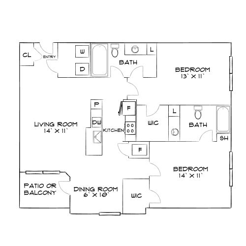 Design 2B20 floor plan
