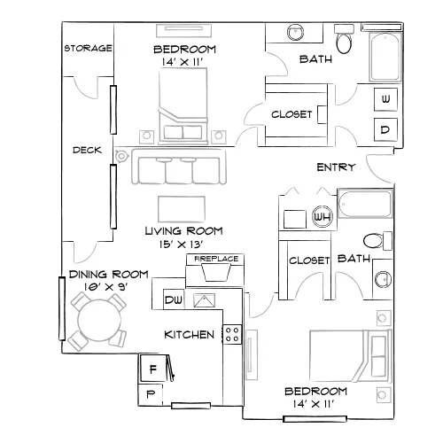 Oak Trail at Cherry Creek - Denver, CO - Furnished Diagram