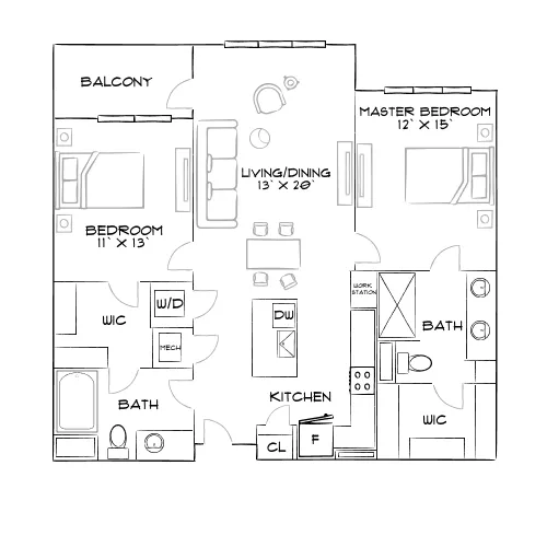 The Avalyn - Chula Vista, CA - Furnished Diagram