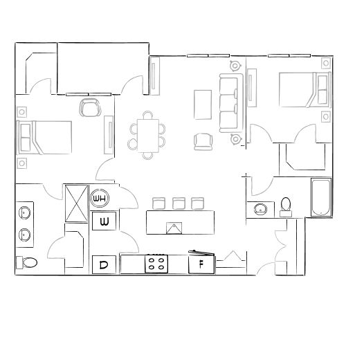 Lofts at Highlands - Longmont, CO - Furnished Diagram
